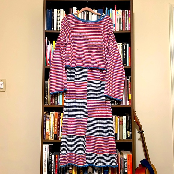 Figue Knit Set: Laurel Patchwork Dress and Marley Bell-Sleeve Sweater 🧶 - Picture 1 of 4